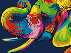 Colorful Elephant2-Paint by Numbers