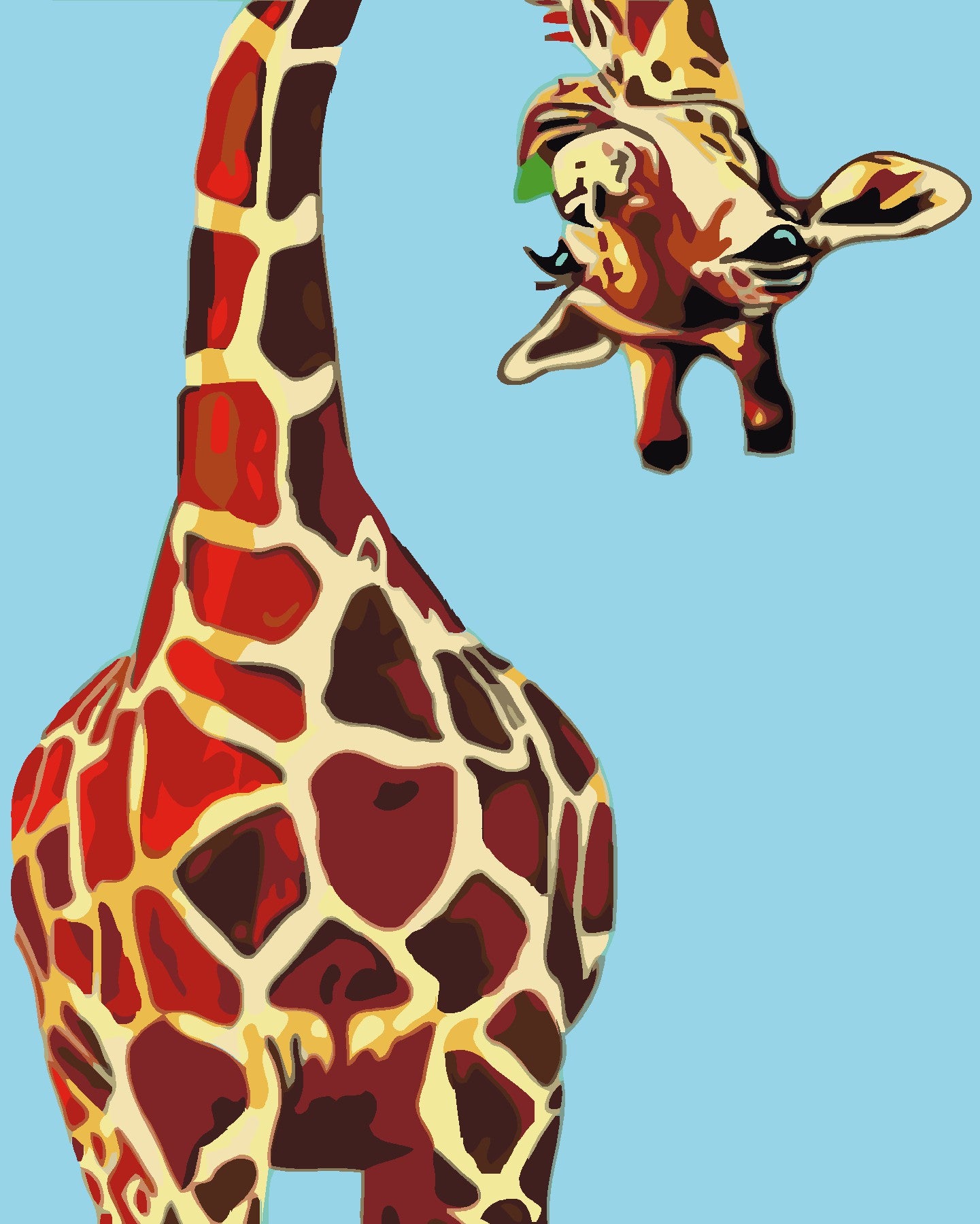 Funning giraffe-Paint by Numbers