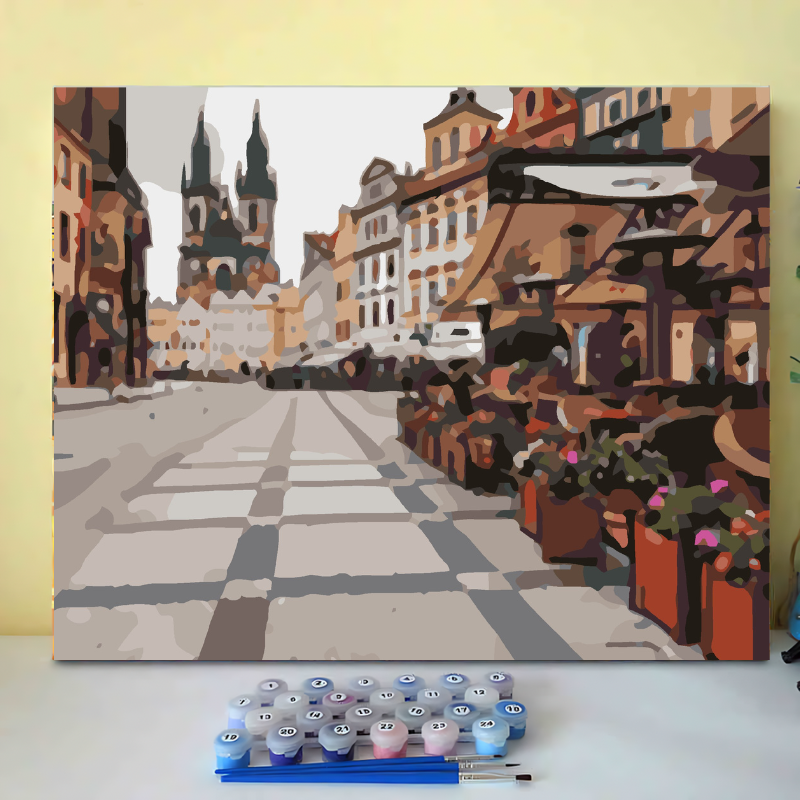 Old Town Square Prague-Paint by Numbers