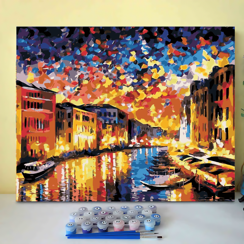 Venice Grand Canal-Leonid Afremov-Paint by Numbers