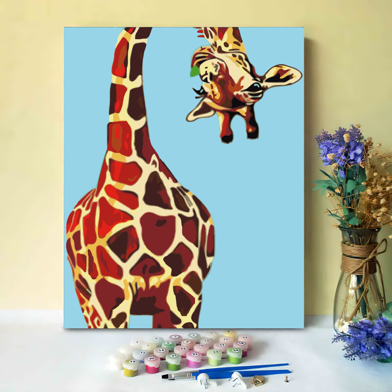 Funning giraffe-Paint by Numbers