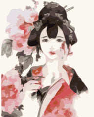 Kimono Girl-Paint by Numbers