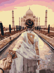 Romance in Taj Mahal-Paint by Numbers