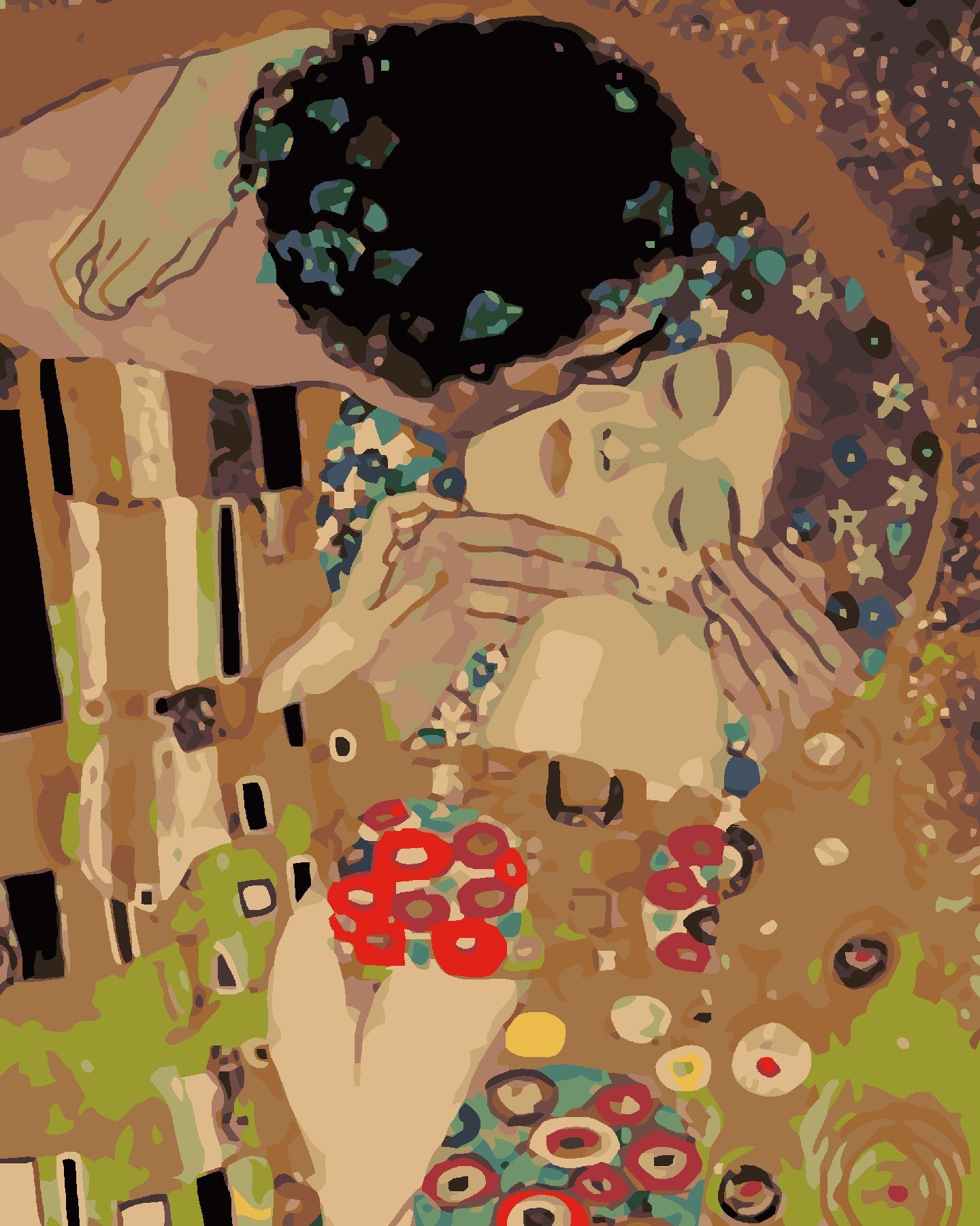 The Kiss by Gustav Klimt-Paint by Numbers